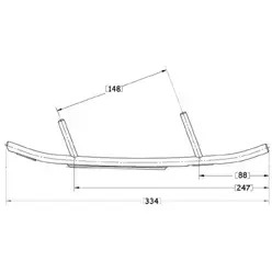 Sno-X Ripper Four Ohjausrauta pari 4" Kovametalli - Ohjausraudat - 4330 - 1