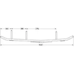 Sno-X Ripper Four Ohjausrauta pari 4" Kovametalli - Ohjausraudat - 4332 - 1