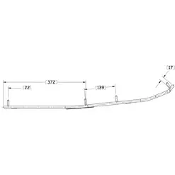 Sno-X Ripper Four Ohjausrauta pari 4" Kovametalli - Ohjausraudat - 4342 - 1