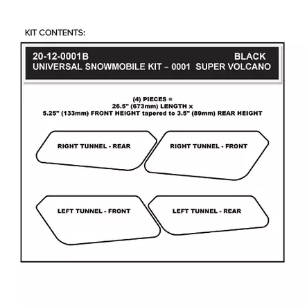 Stompgrip Snowmobile Tunnel Grip - Super Volcano : Black - Satulanpääliset - 18332 - 1