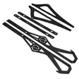 ITEK Liukujen vahvikkeet powdercoated black Arctic Cat M 2012-15 153" - Liukukiskot - 17372 - 1