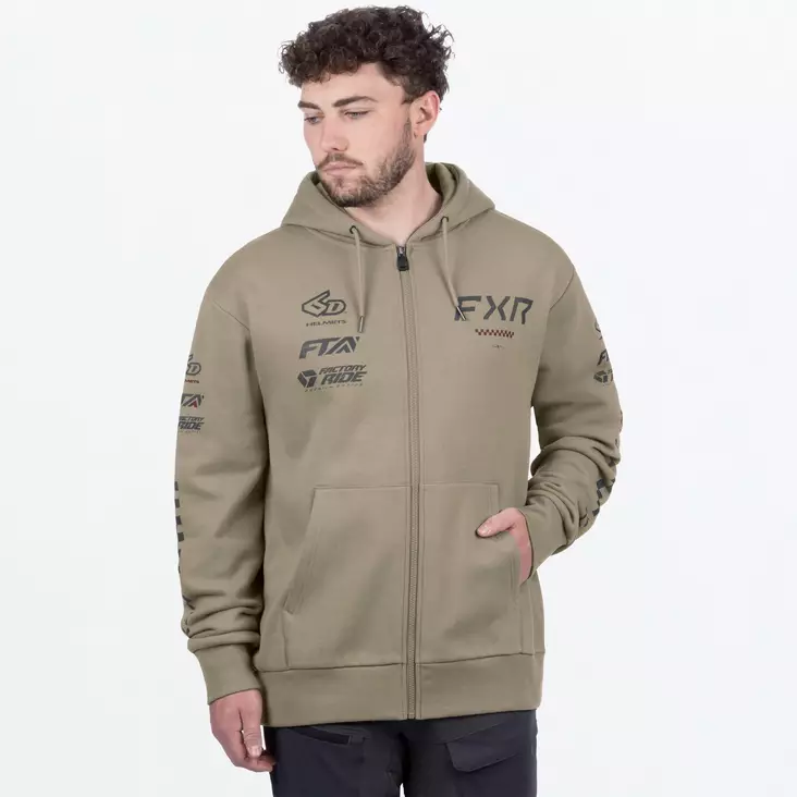 Men's Stack Cotton Zip Up Hoodie - Hupparit & Fleece - 647 - 1