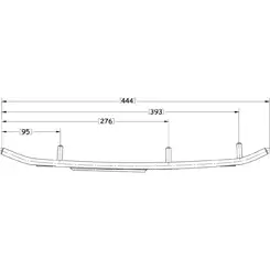 Sno-X Slasher Six Ohjausrauta pari 6" Kovametalli - Nastat - 4293 - 1