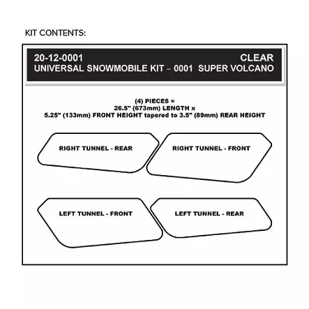 Stompgrip Snowmobile Tunnel Grip - Super Volcano : Clear - Satulanpääliset - 18333 - 1