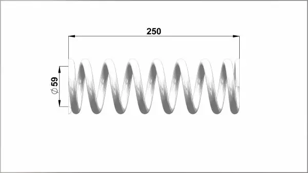 Jousi (59) 22- 250 d8.5 Valkoinen - Moottorikelkan Jousitus - 264 - 1