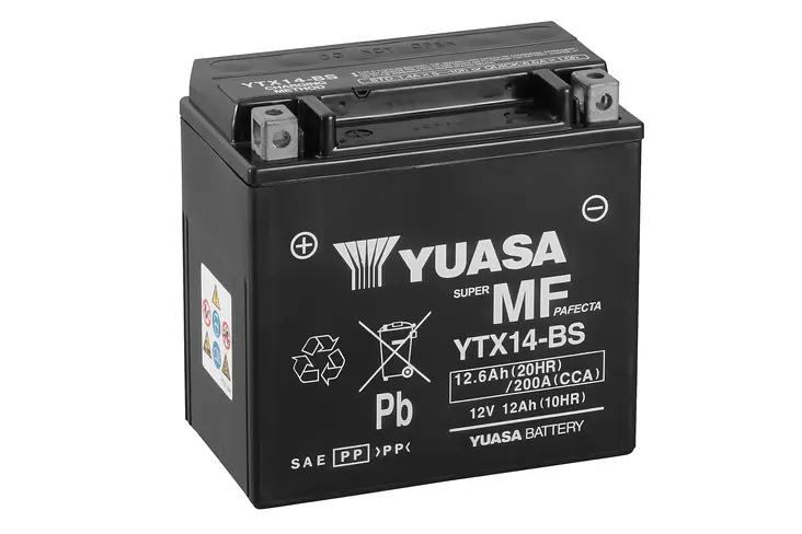 Yuasa akku, YTX14-BS (cp) Happopatruuna mukana (4) - Akut & Akkutesterit - 51335 - 1
