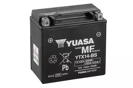 Yuasa akku, YTX14-BS (cp) Happopatruuna mukana (4) - Akut & Akkutesterit - 51335 - 1