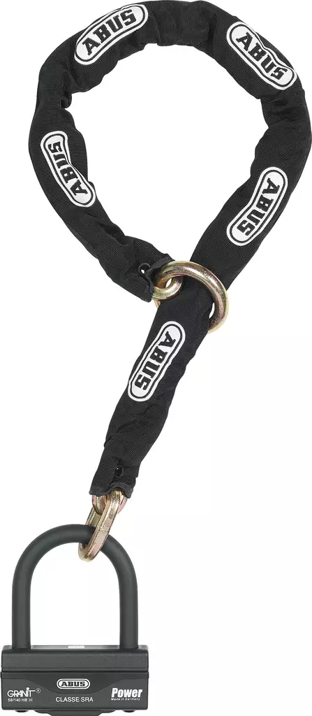 ABUS Ketjulukko Granit 58/140HBIII100 + 12KS120 black loop - Ketjulukot ja ketjut - 11506 - 1