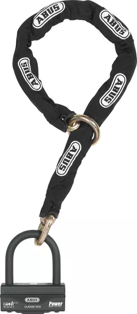 ABUS Ketjulukko Granit 58/140HBIII100 + 12KS120 black loop - Ketjulukot ja ketjut - 11506 - 1