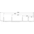 Sno-X Ripper Four Ohjausrauta pari 4" Kovametalli - Ohjausraudat - 4338 - 1