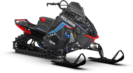 POLARIS 9R RMK FE 155 Matte Black Crystal - Polaris moottorikelkat 2027 - 2569 - 1