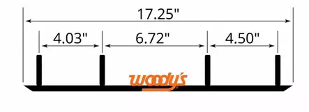 Woodys Trail Hardweld 6" 60° Ohjausrauta C&A Pro - Neulalaakerit - 2729 - 1